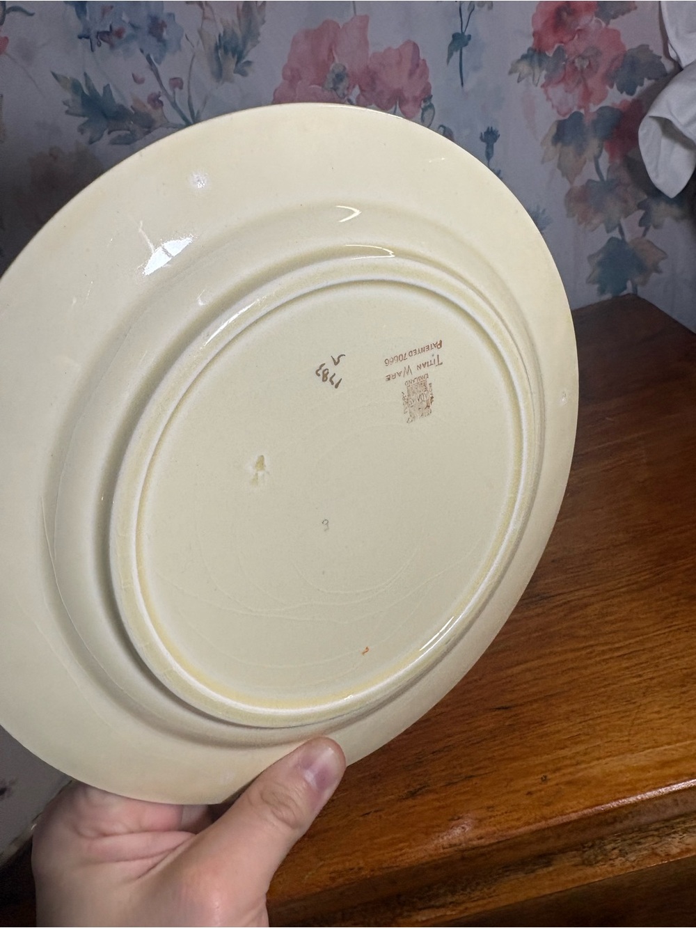 Vintage Decorative Pink Floral Ceramic Serving Plate - Brand Unspecified - Picture 5 of 6